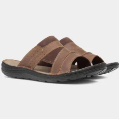 Hush Puppies Archer Mens Tan Leather Mule Sandal
