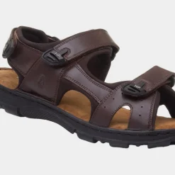 Hush Puppies Avery Mens Brown Leather Sandals