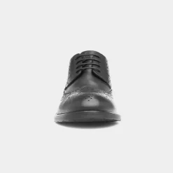 Hush Puppies Charlotte Womens Black Leather Brogue