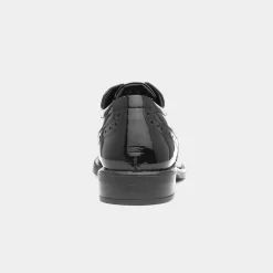 Hush Puppies Charlotte Womens Black Patent Brogue