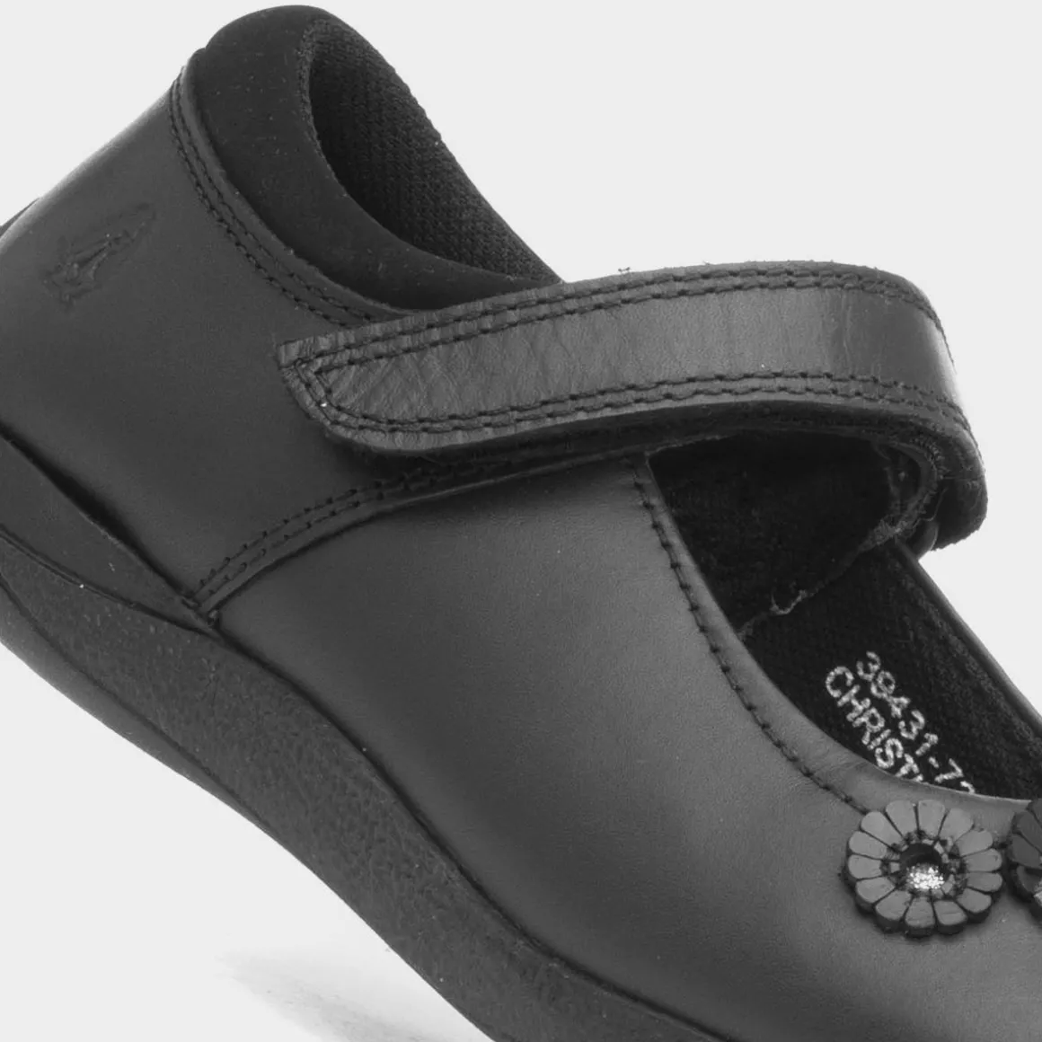 Hush Puppies Christina Girls Black Leather Shoe