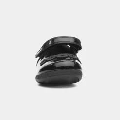 Hush Puppies Christina Girls' Black Leather Shoe