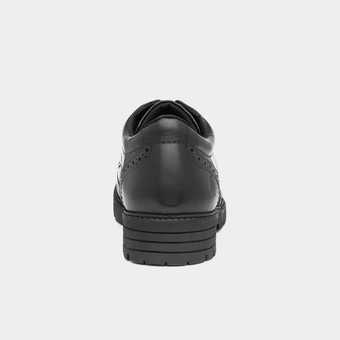 Hush Puppies Darcy Girls Black Leather Brogue
