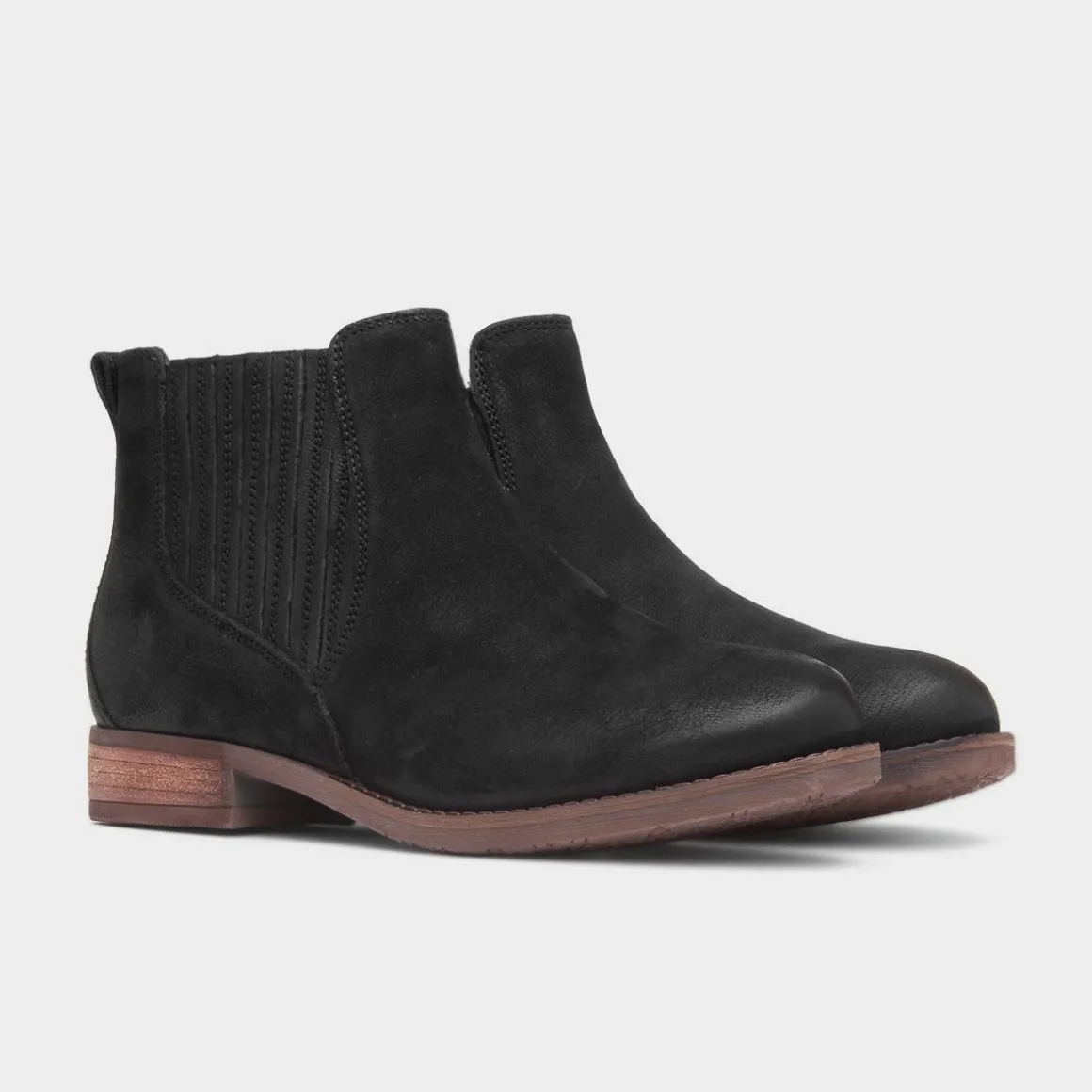 Hush Puppies Edith Womens Black Leather Boot