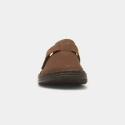 Hush Puppies Edward Mens Brown Leather Mule Sandal