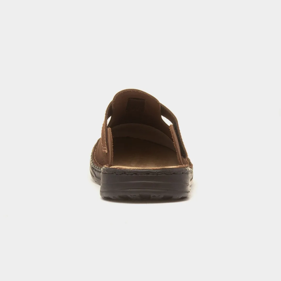 Hush Puppies Edward Mens Brown Leather Mule Sandal