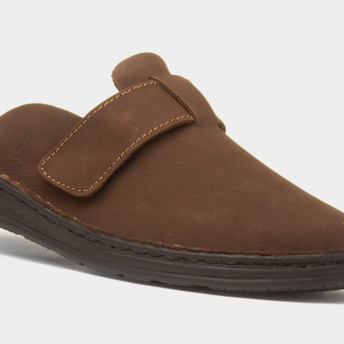 Hush Puppies Edward Mens Brown Leather Mule Sandal