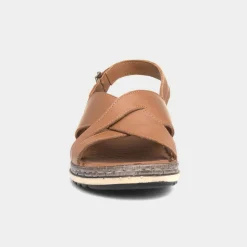 Hush Puppies Elena Womens Tan Wedge Sandal