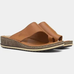 Hush Puppies Elissa Womens Tan Leather Sandal