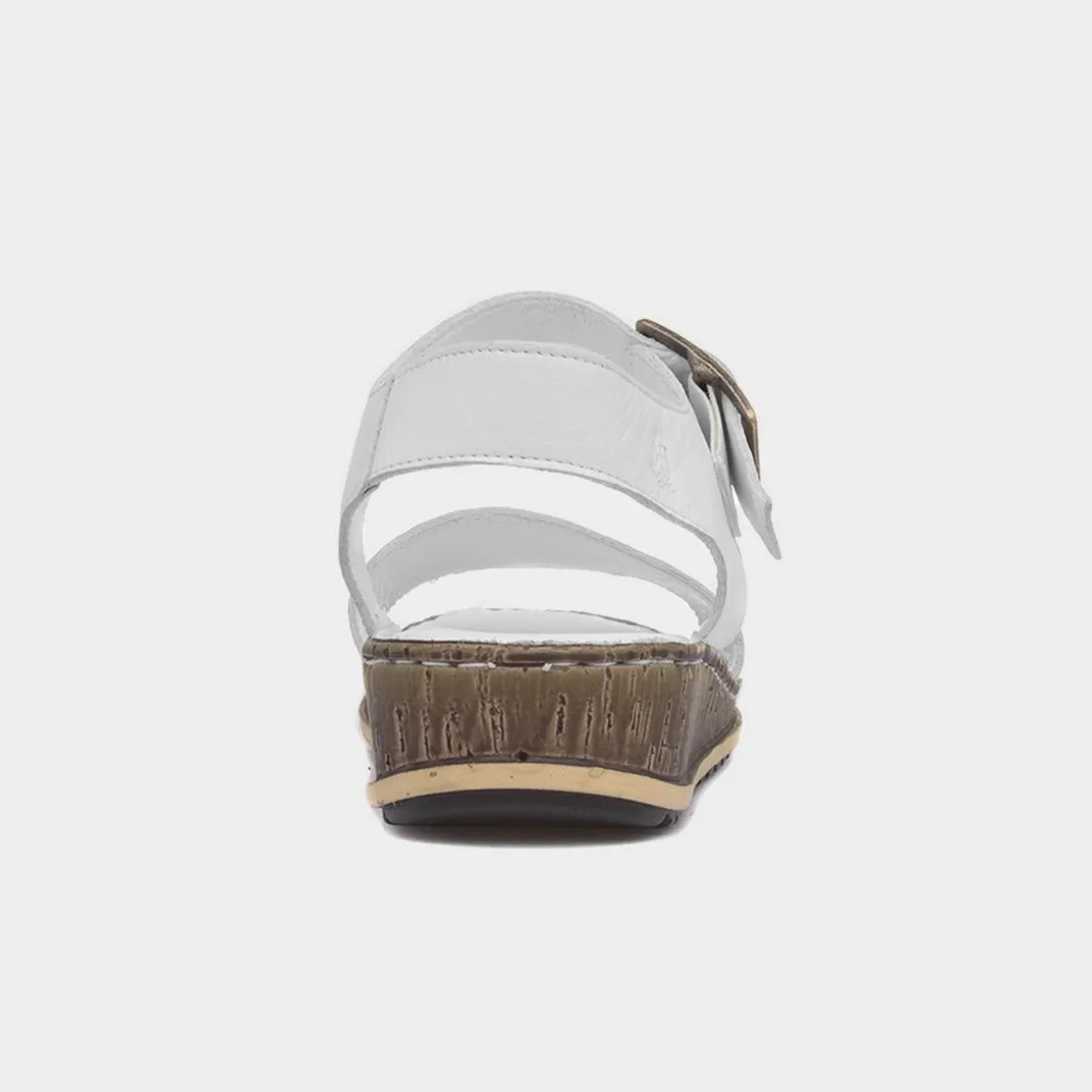 Hush Puppies Ellie Womens White Leather Sandal