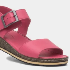 Hush Puppies Ellie Womens Fuchsia Leather Sandal