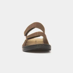 Hush Puppies Eugene Mens Brown Leather Mule Sandal