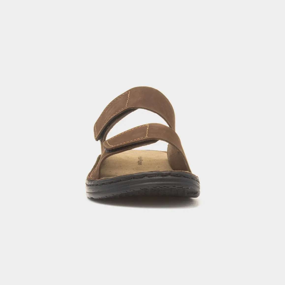 Hush Puppies Eugene Mens Brown Leather Mule Sandal