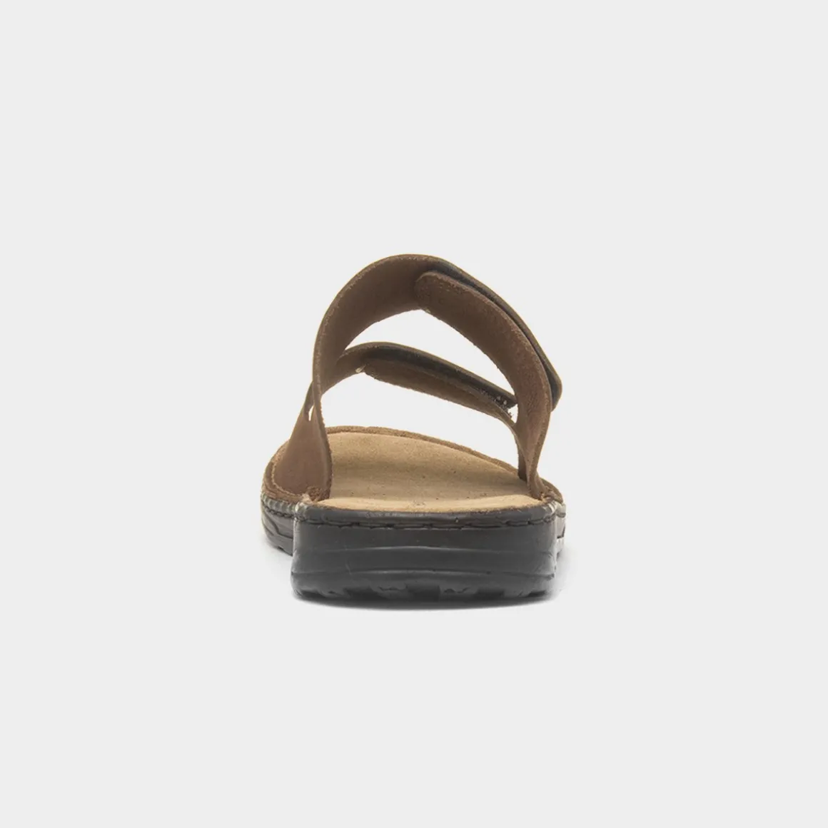 Hush Puppies Eugene Mens Brown Leather Mule Sandal