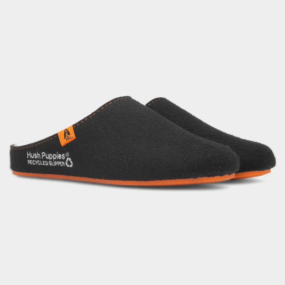 Hush Puppies Good Mens Black Mule Slipper