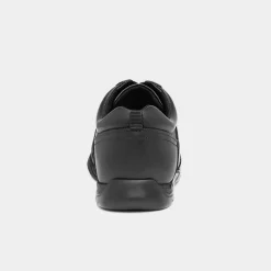 Hush Puppies Harvey Kids Black Leather Shoe
