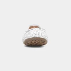 Hush Puppies Janelle Womens White Ballerina Shoe
