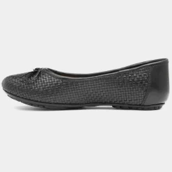 Hush Puppies Janelle Womens Black Ballerina Shoe