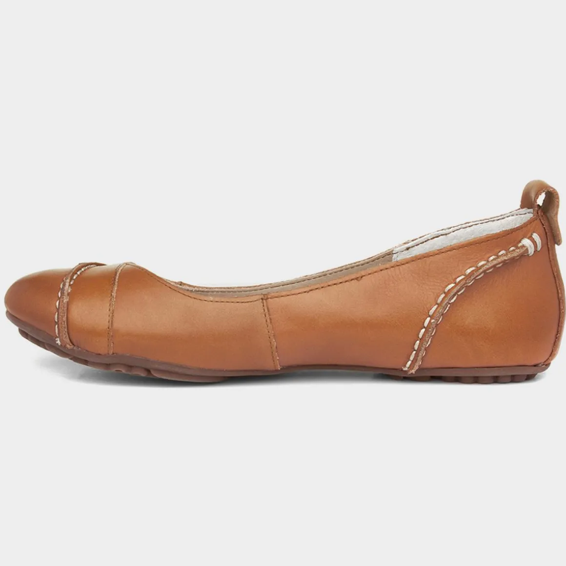 Hush Puppies Janessa Womens Tan Ballerina