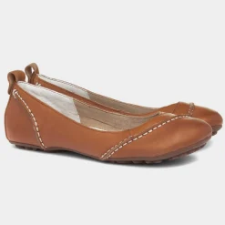 Hush Puppies Janessa Womens Tan Ballerina