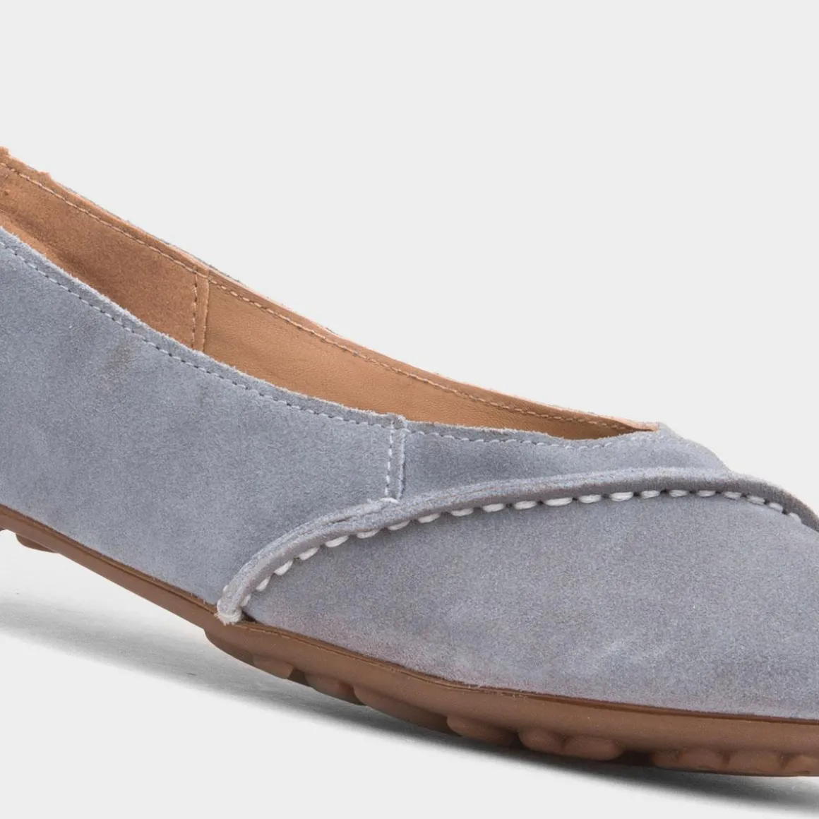 Hush Puppies Janessa Womens Blue Ballerina