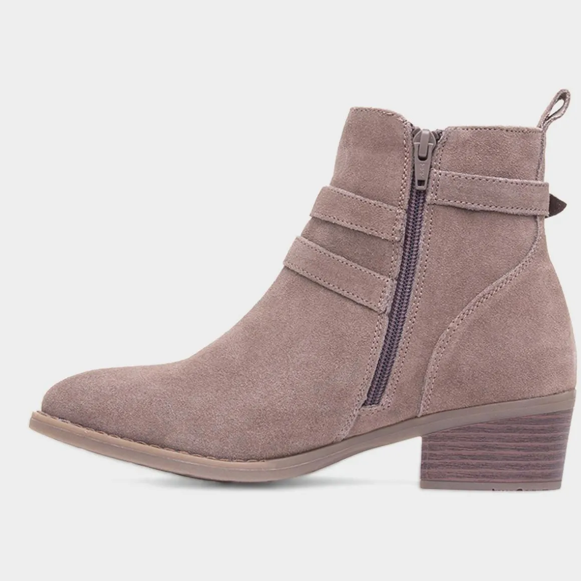 Hush Puppies Jenna Womens Taupe Leather Boot