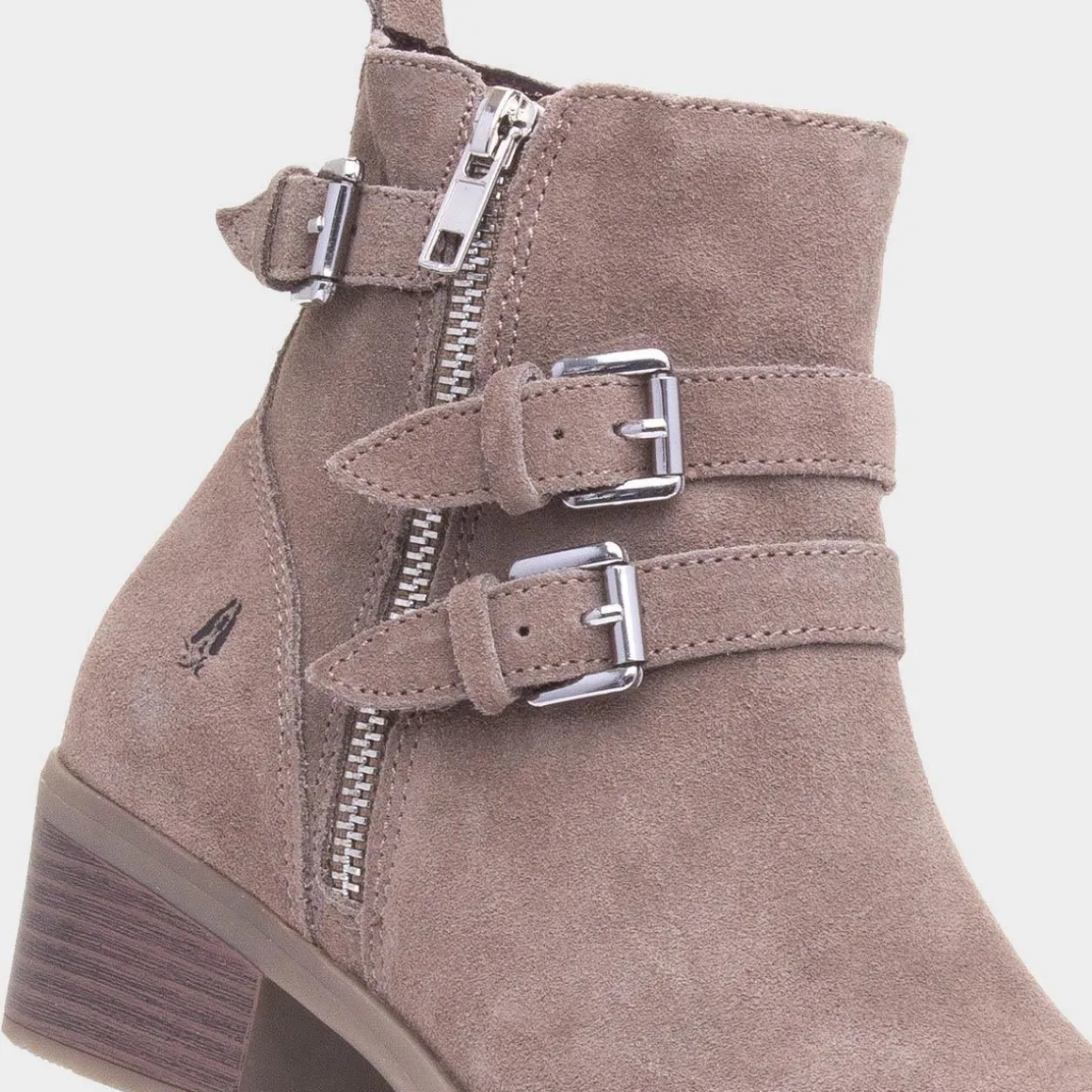 Hush Puppies Jenna Womens Taupe Leather Boot