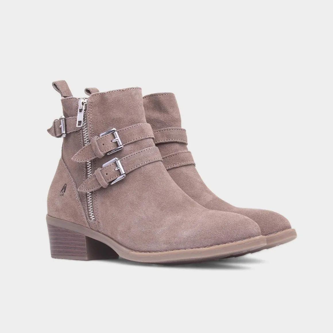 Hush Puppies Jenna Womens Taupe Leather Boot