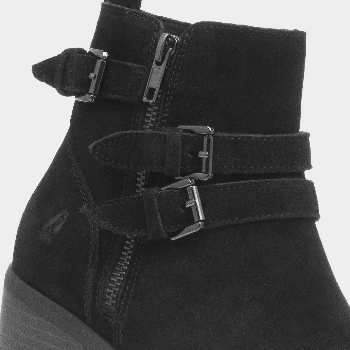 Hush Puppies Jenna Womens Black Leather Boot