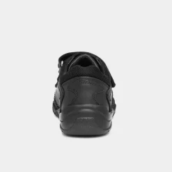 Hush Puppies Jezza Boys Black Leather Shoe