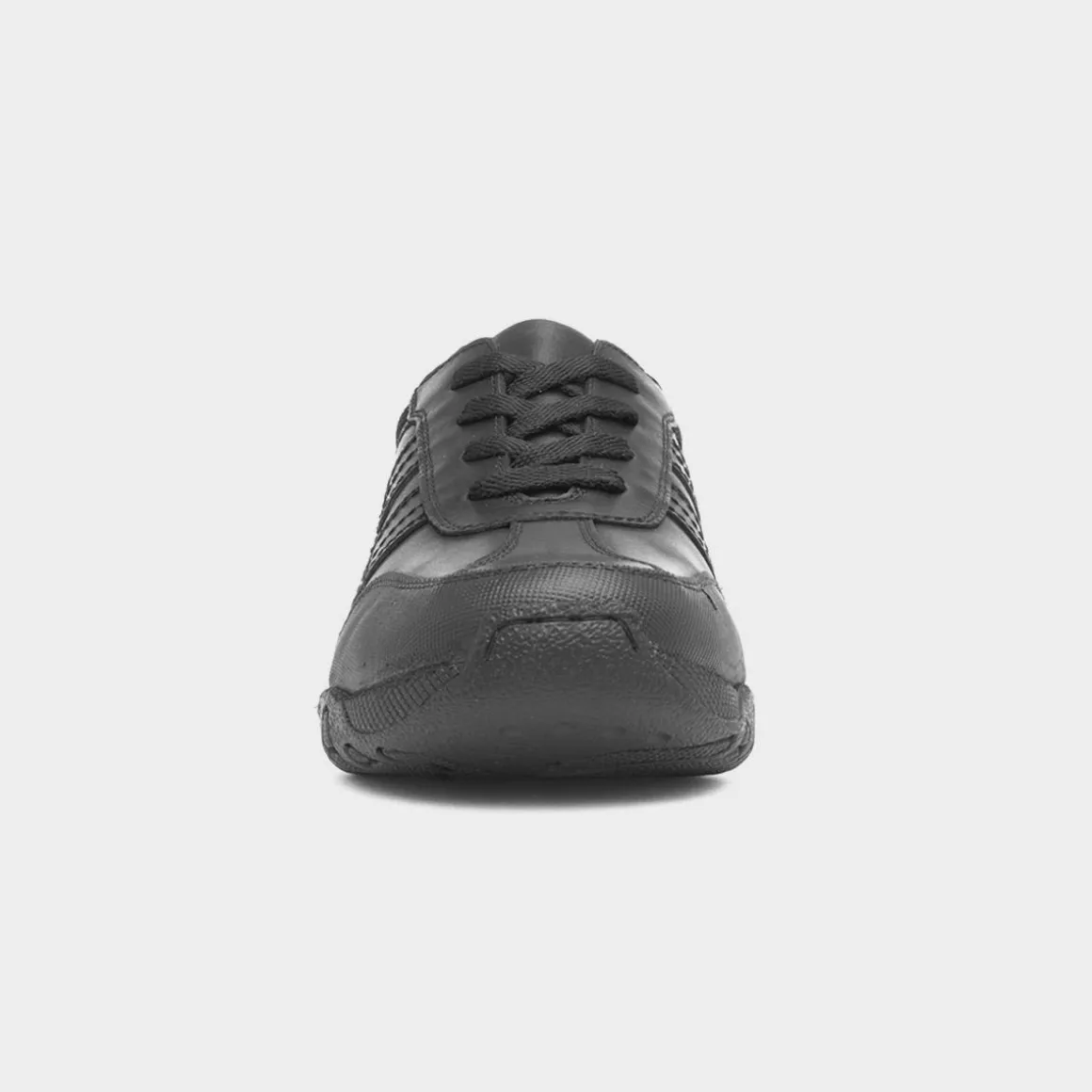 Hush Puppies Jezza Snr Boys Black School Shoe