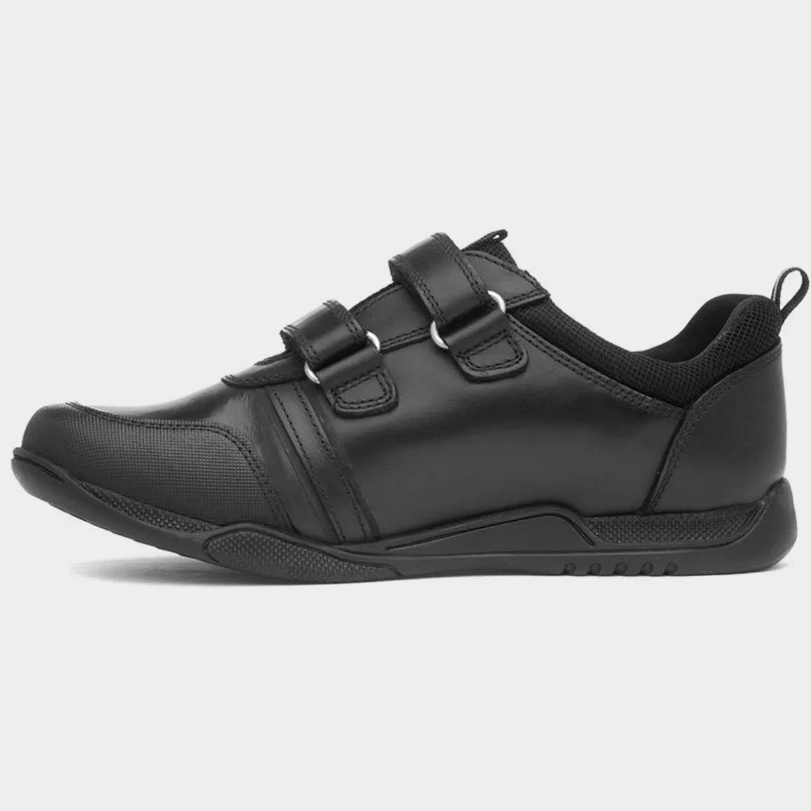 Hush Puppies Josh Boys Black School Shoe