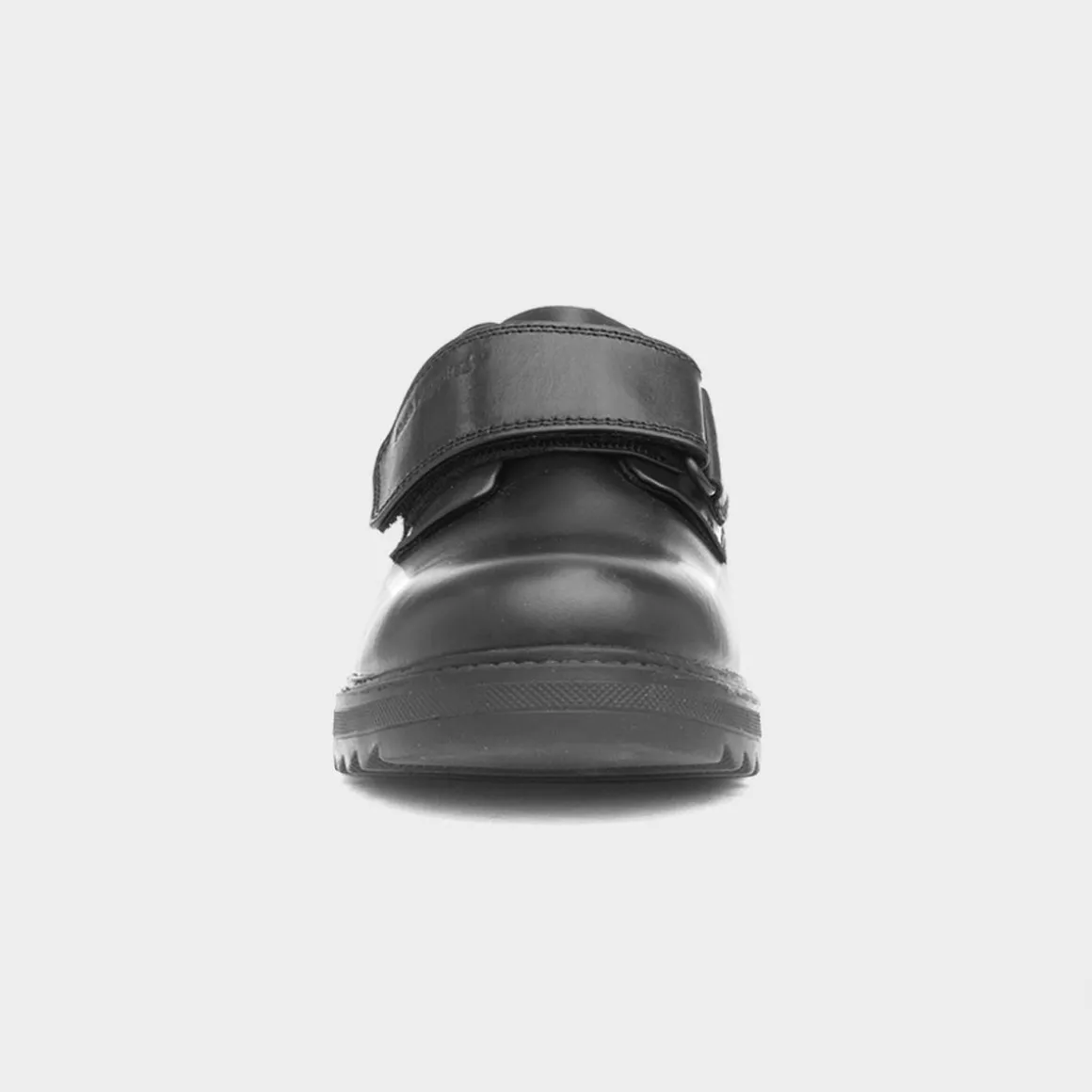 Hush Puppies Kansas Boys Black Leather Shoe