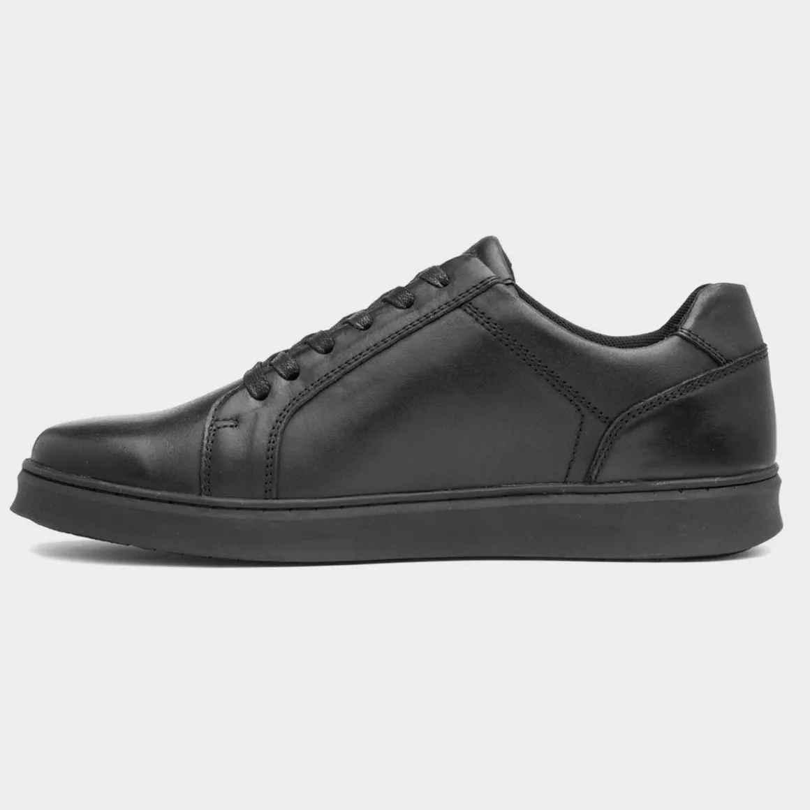 Hush Puppies Madden Mens Black Leather Shoe