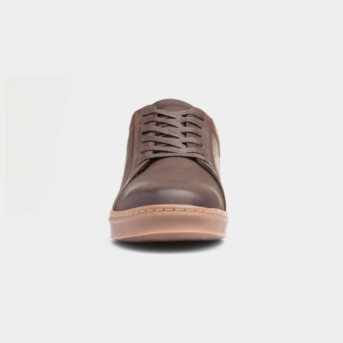 Hush Puppies Madden Mens Coffee Leather Shoe