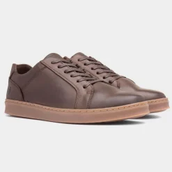 Hush Puppies Madden Mens Coffee Leather Shoe