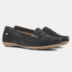 Hush Puppies Margot Womens Navy Leather Loafer