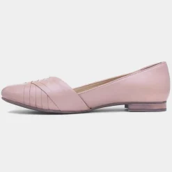 Hush Puppies Marley Womens Blush Leather Ballerina