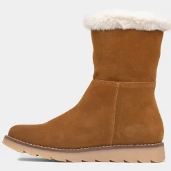 Hush Puppies Mary Womens Tan Suede Calf Boot