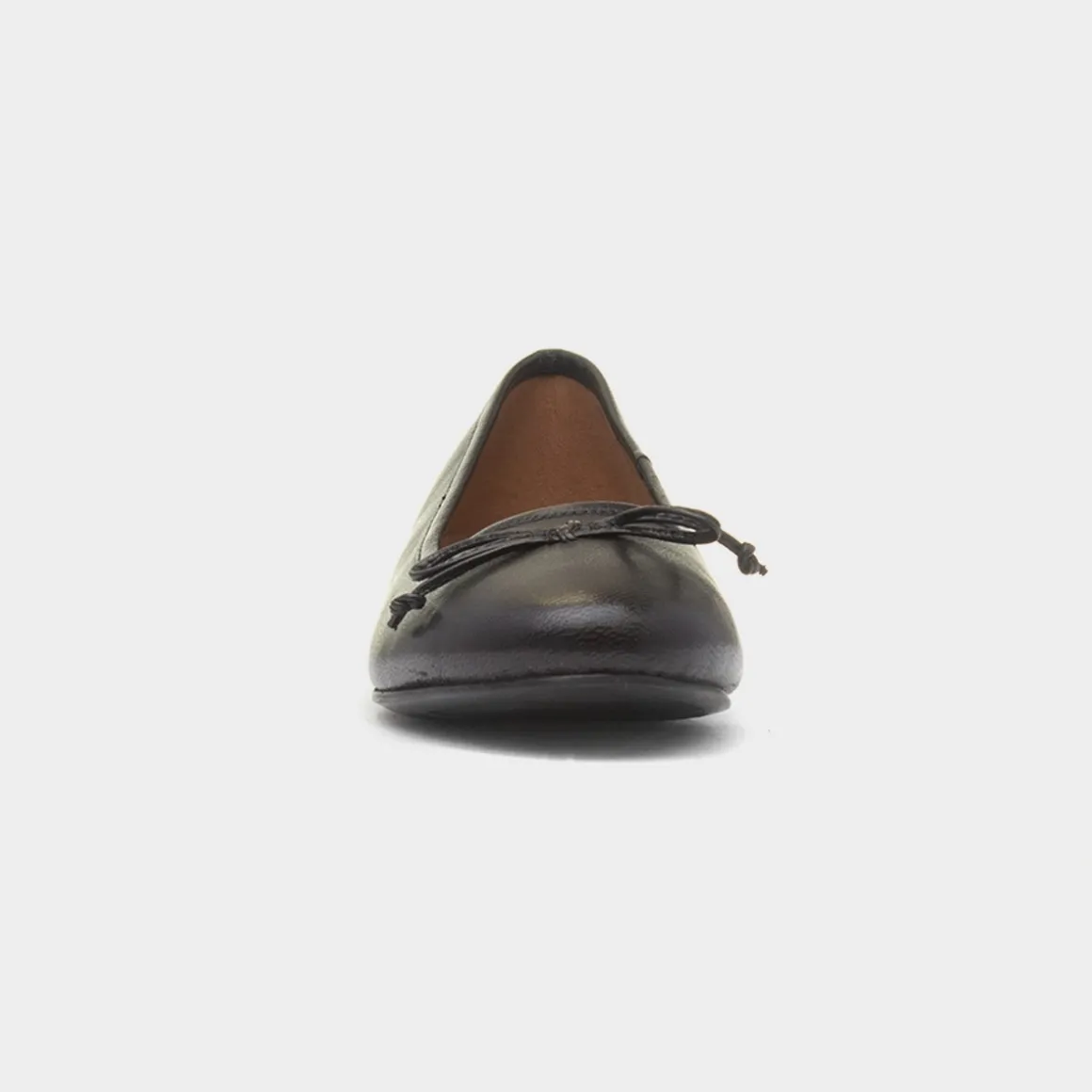 Hush Puppies Naomi Womens Black Leather Ballerina