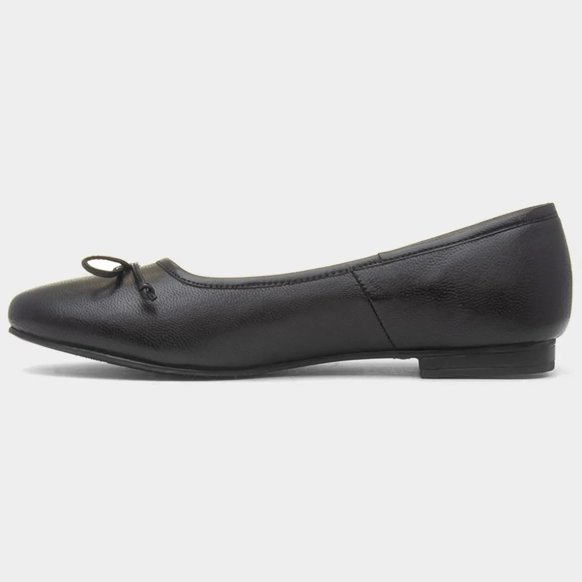Hush Puppies Naomi Womens Black Leather Ballerina