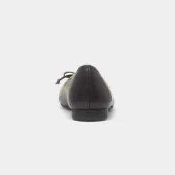 Hush Puppies Naomi Womens Black Leather Ballerina