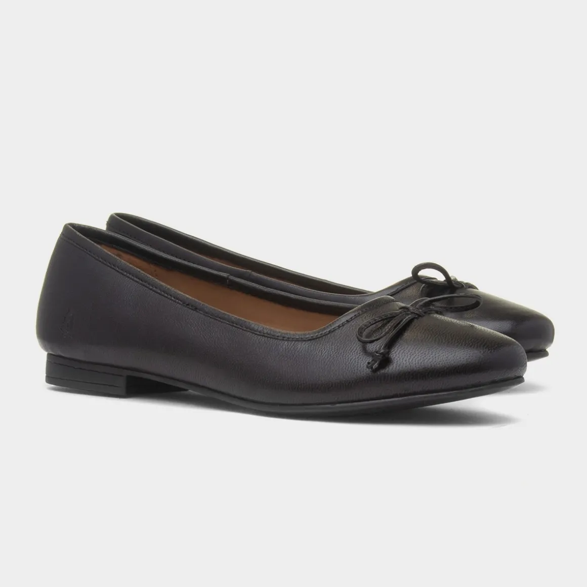 Hush Puppies Naomi Womens Black Leather Ballerina