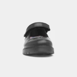Hush Puppies Sabrina Girls Black School Shoe