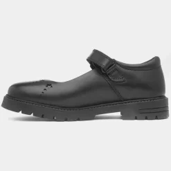 Hush Puppies Sabrina Girls Black School Shoe