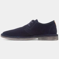 Hush Puppies Scout Mens Navy Leather Shoe