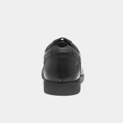 Hush Puppies Tim Boys Black Leather Shoe