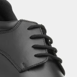 Hush Puppies Tim Boys Black Leather Shoe