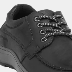 Hush Puppies Tucker Mens Leather Shoe in Black