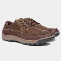 Hush Puppies Tucker Mens Brown Leather Shoe